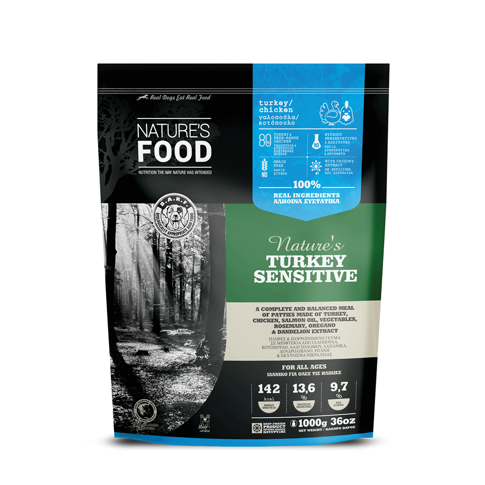 Natures foods Super Puppies Hamburguesas 50 g – BARF 1 kg