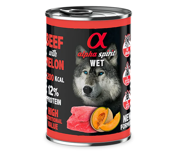 Alfa Spirit Vacuno y melon 400gr |Barf Canarias|