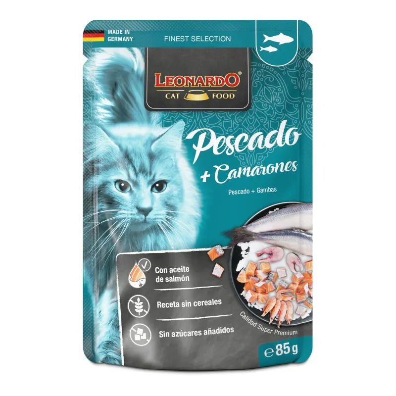 LEONARDO Finest Selection Pescado + Gambas 85 g