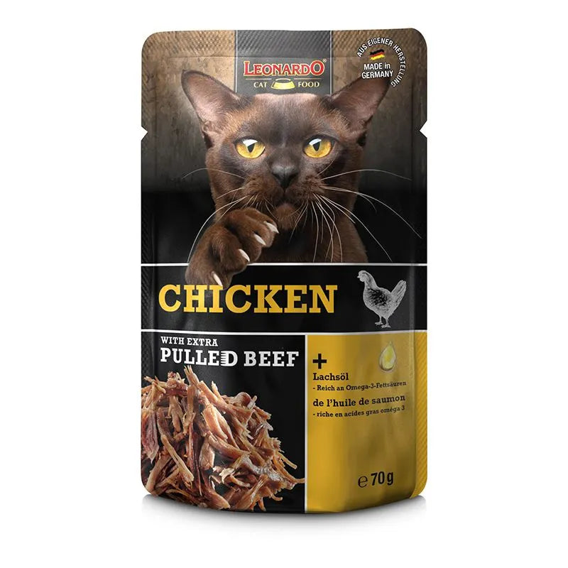 LEONARDO Pollo con Ternera Desmenuzada 70 g