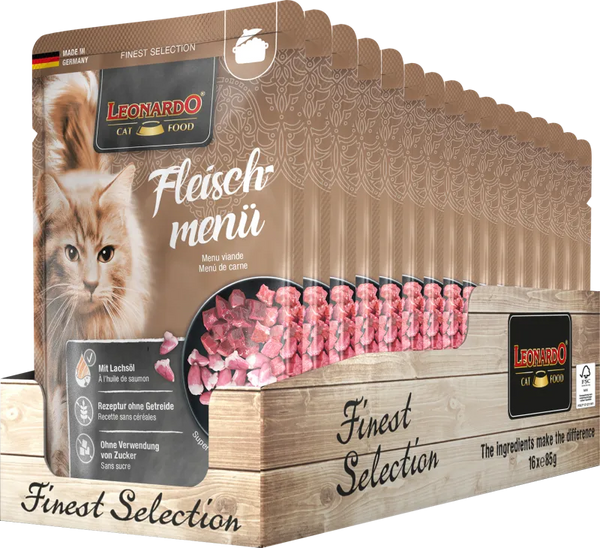 Leonardo cat food Pate de Menu de Carne 85gr - Para Gatos
