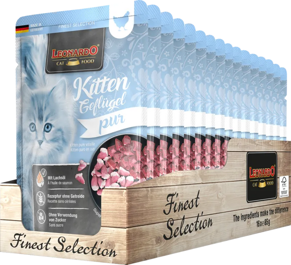 LEONARDO cat food Pate de Ave 85gr - Para Gatos