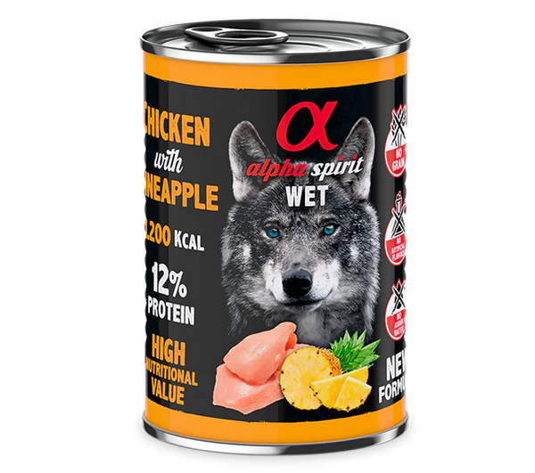 ALPHA SPIRIT Paté de Pollo con Piña para Perros