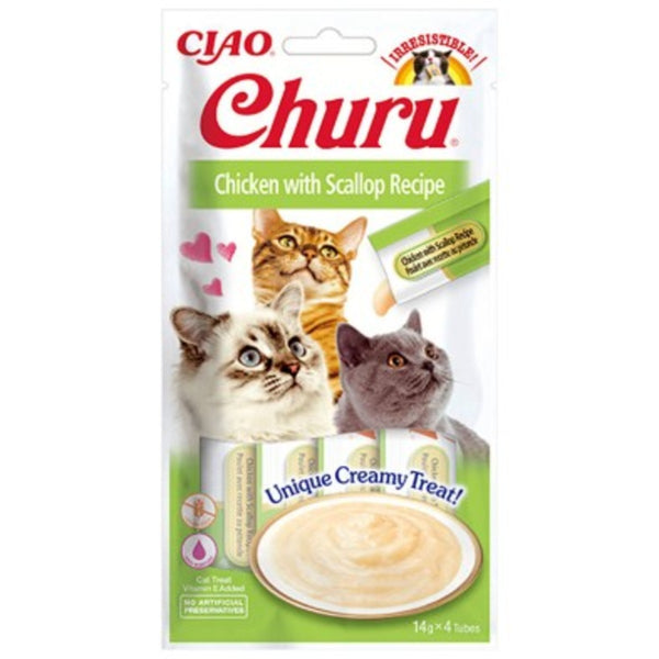 Churu pollo y vieira 4x14gr |Barf Canarias| gatos