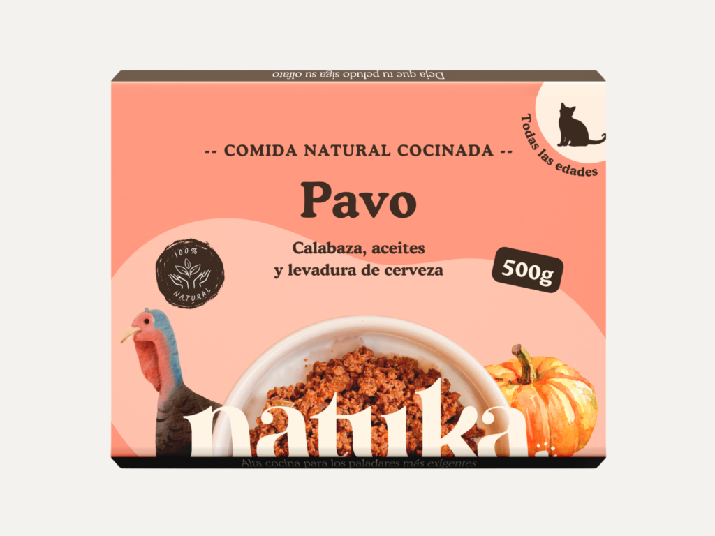 Natuka Menu COCINADO para gato de pavo 250Gr