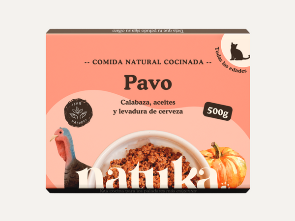 Natuka Menu COCINADO para gato de pavo 250Gr