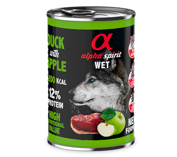 ALPHA SPIRIT Paté de Pato con Manzana Verde para Perros 400gr