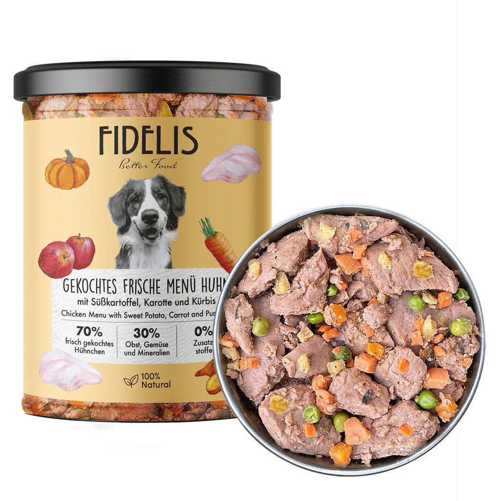 FIDELIS Comida cocinada en vaso 400gr Pollo  | Barf Canarias |