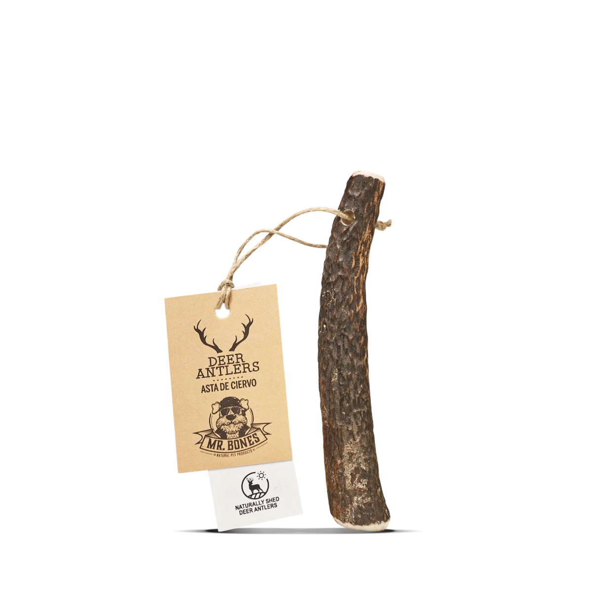 MR.BONES Asta de Ciervo para perros – Mordedor natural para perros Talla S