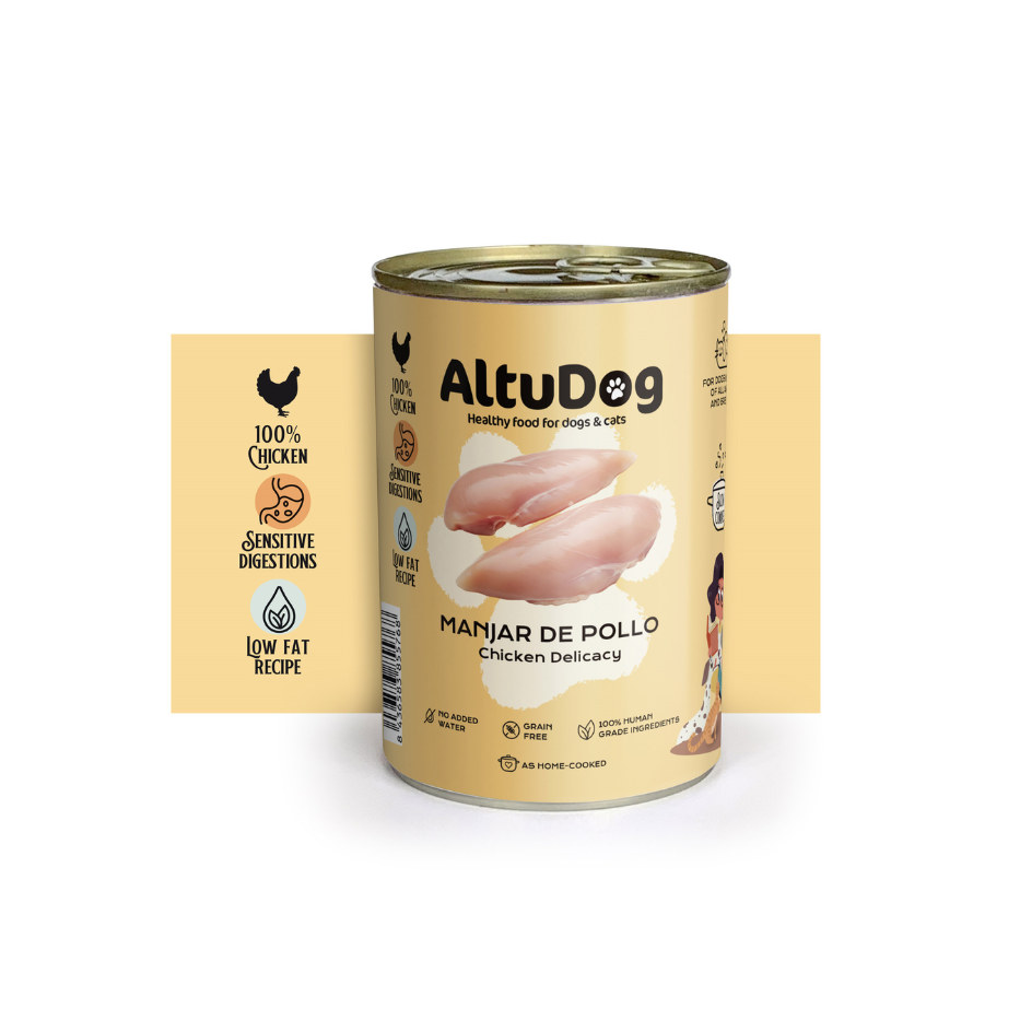 Manjar de Pollo Para Perros y Gatos 400g
