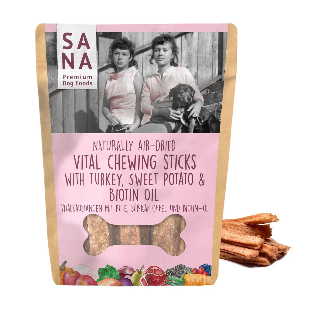 Stick dental pavo, PATO con glucosamina y mejillon de labio verde  SANA DOG 150 g  | Barf Canarias |