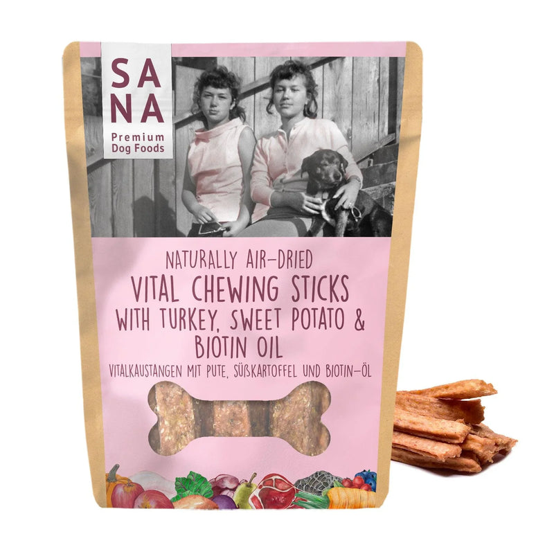 Stick dental pavo, PATO con glucosamina y mejillon de labio verde  SANA DOG 150 g  | Barf Canarias |