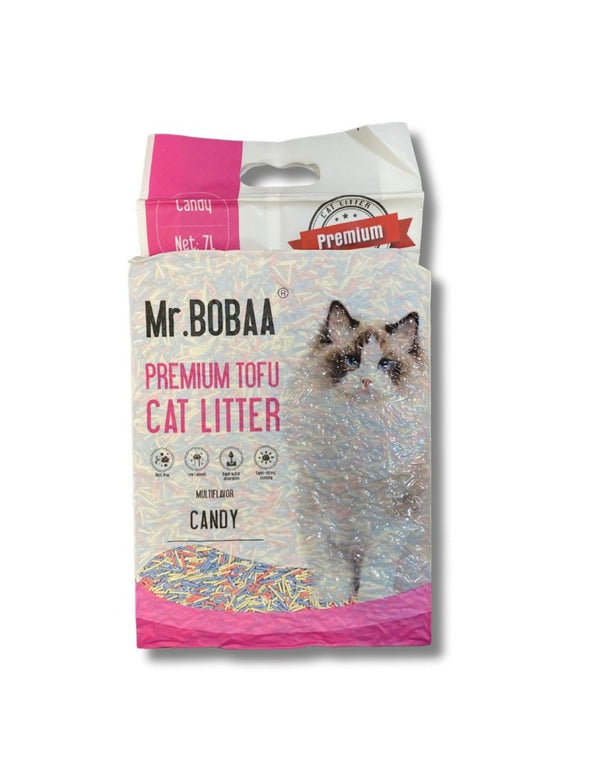 Arena de gatos de tofu 7L candy mr bobaa |Barf Canarias|