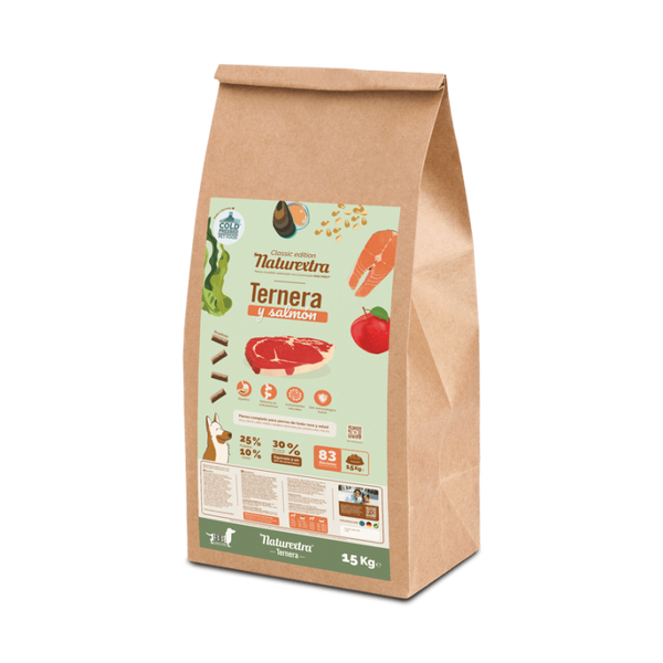 Naturextra Ternera y salmon 15Kg