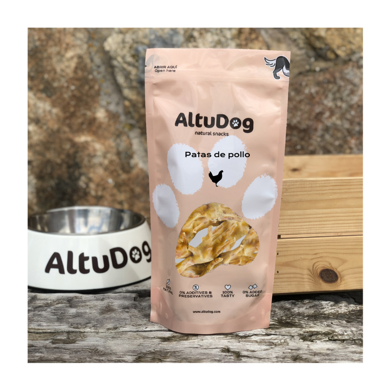 Altudog Patas de pollo deshidratadas 10UDS para perros