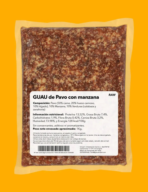 Raw 1K Pavo manzana