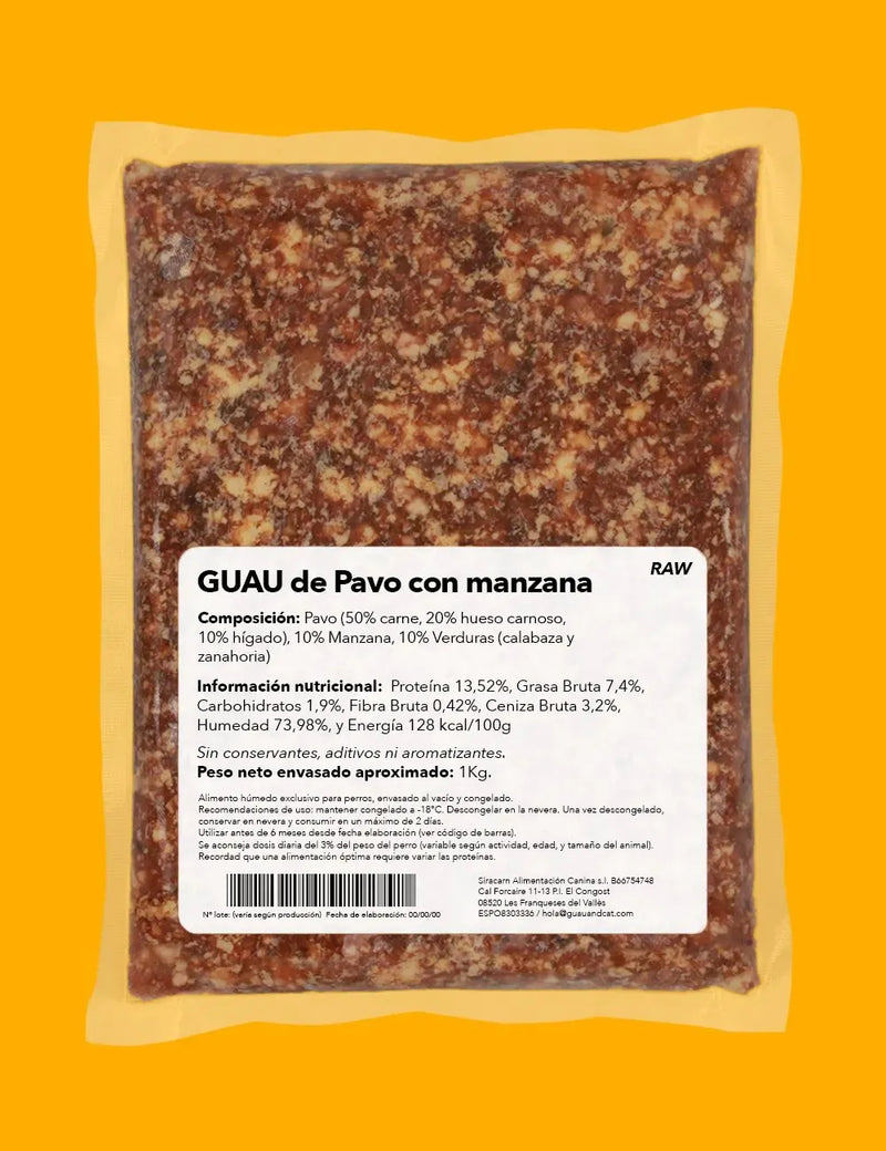 Raw 1K Pavo manzana