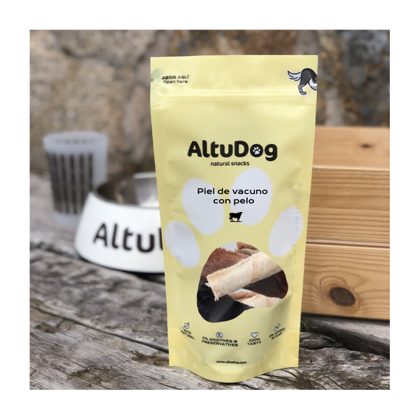 Altudog Piel de vacuno con pelo 100g para perros