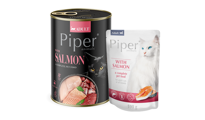 Piper Lata de Salmón alimento húmedo para gatos 400 GR
