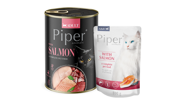 Piper Lata de Salmón alimento húmedo para gatos 400 GR