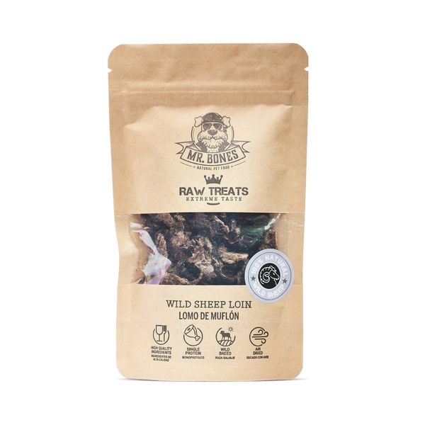 MR.BONES Raw Treats Muflón – Snack natural para perro y gato