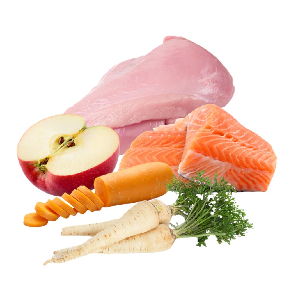 Puro menu de pavo y salmón cocinado 400gr