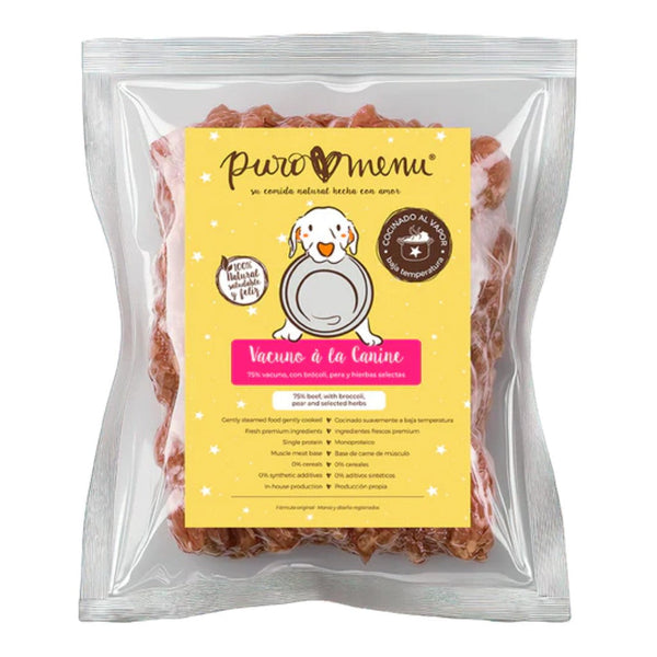 Puro menu de vacuno cocinado 400gr