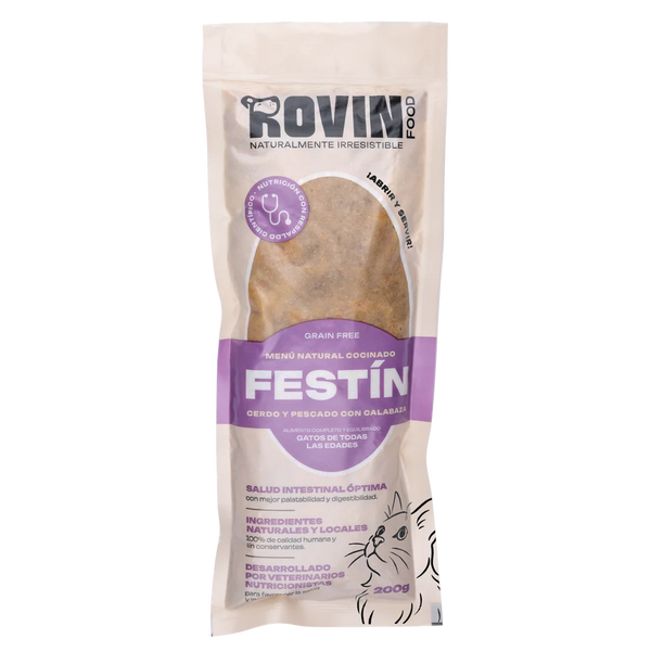 Rovin Food Menu Festin cerdo y pescado - Para Gatos