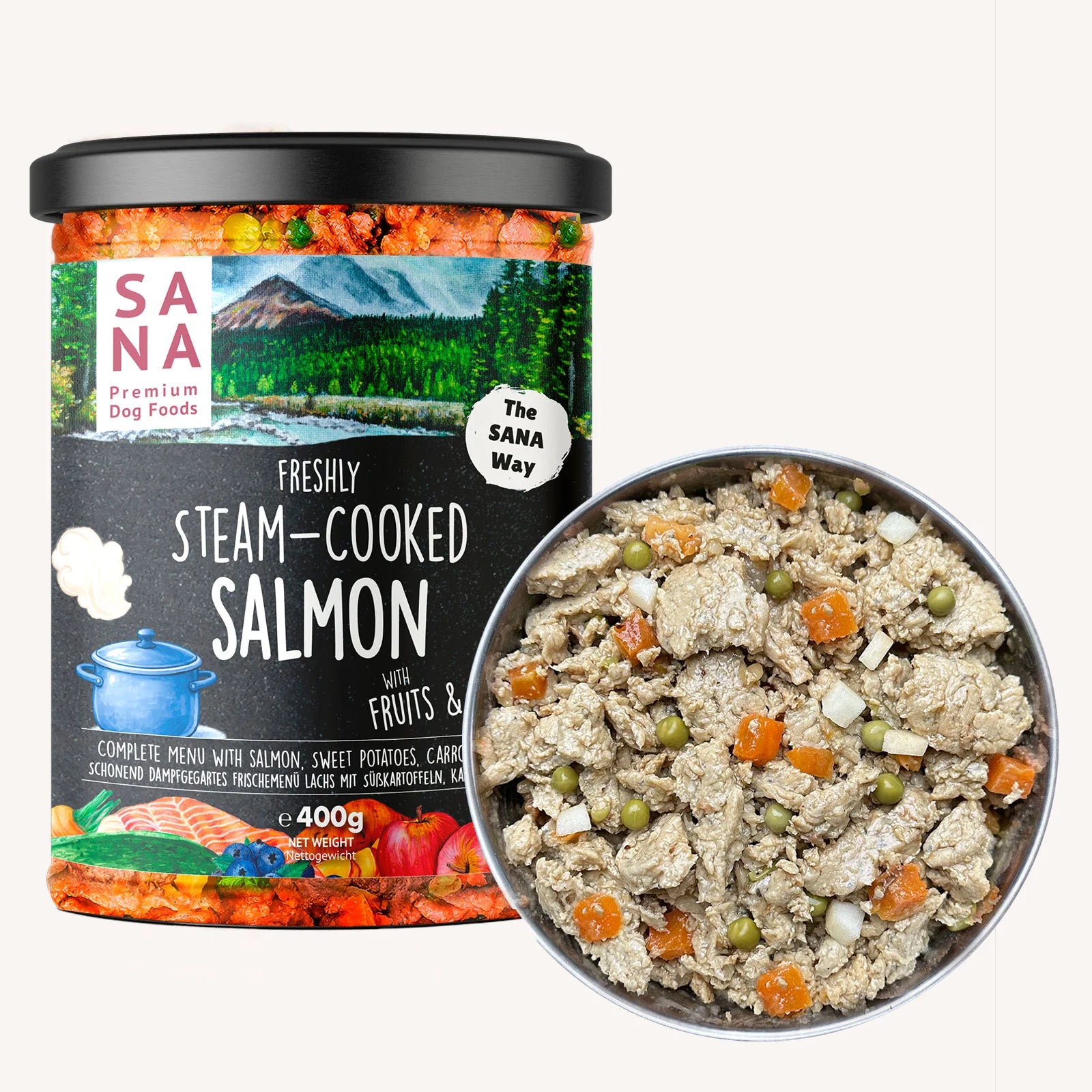Cocinada en tarro Sana Salmón, 400 gr