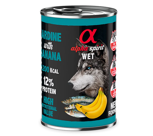 ALPHA SPIRIT Paté de Sardina con Plátano para Perros