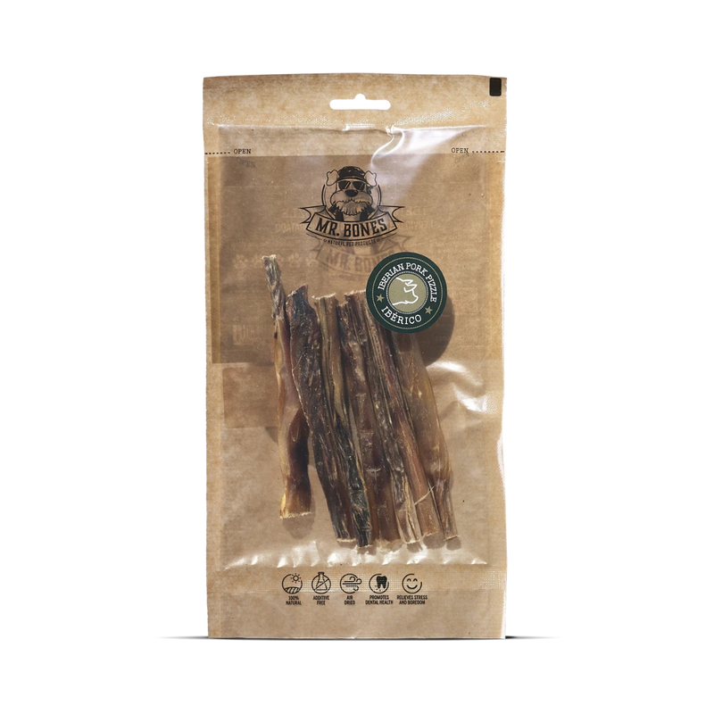 MR.BONES Nervio de cerdo ibérico para perros – Snack dental 100% Natural