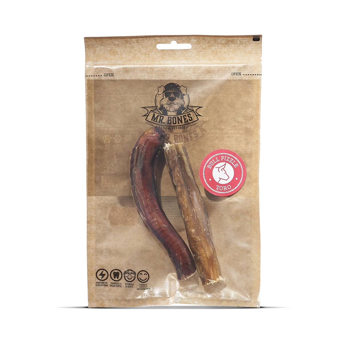 MR.BONES Nervio de toro para perros – Snack dental 100% Natural