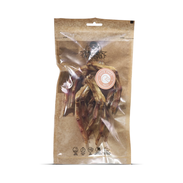 MR.BONES Patas de pato para perros – Snack dental 100% Natural