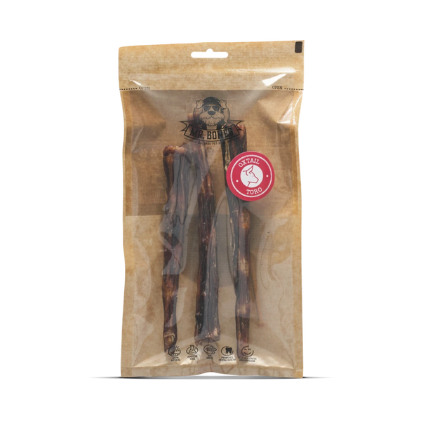 MR.BONES Rabo de toro para perros – Snack dental 100% Natural