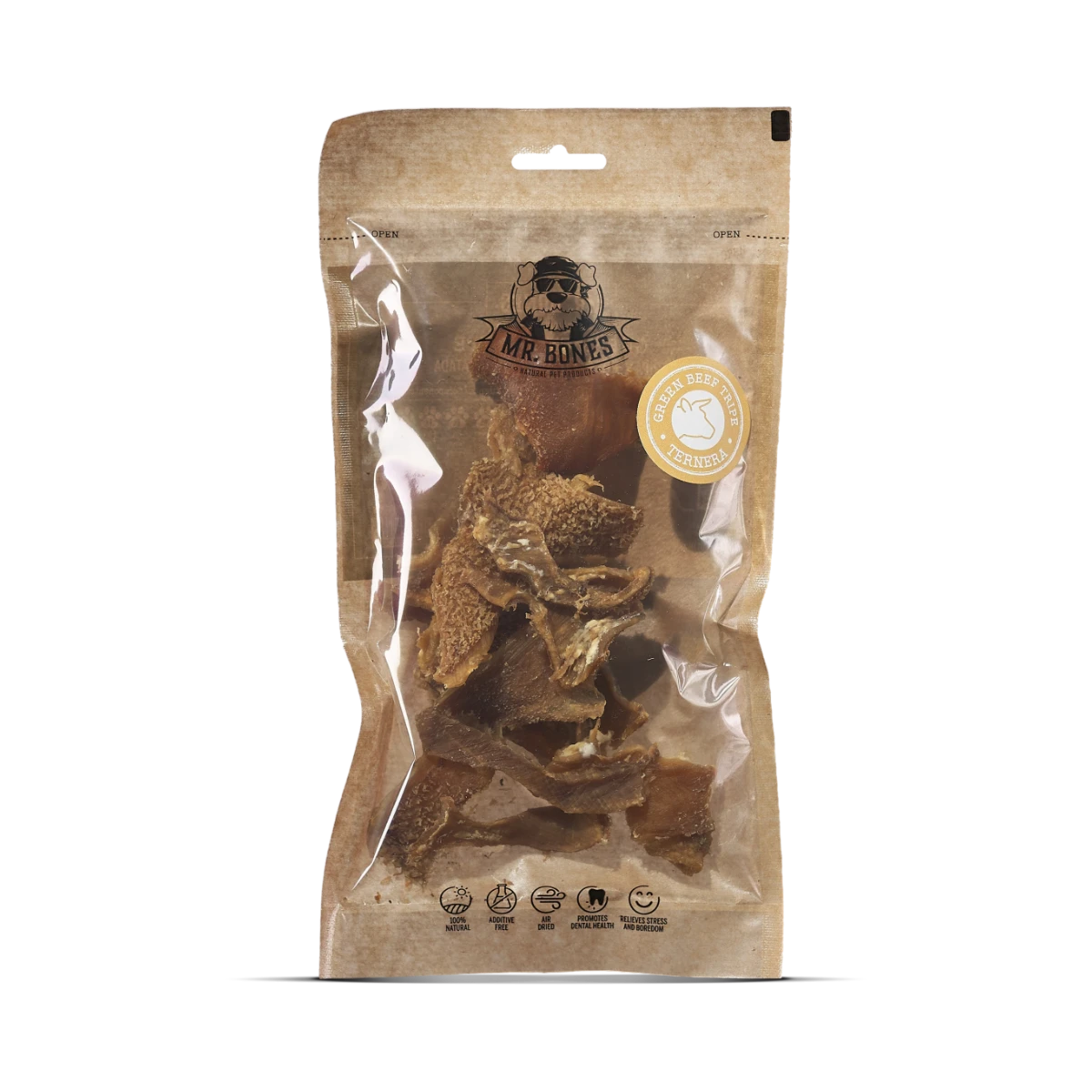 MR.BONES Tripa Verde de Ternera para Perros – Snack Dental Natural