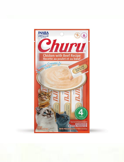 Churu receta de pollo con ternera 4x14gr