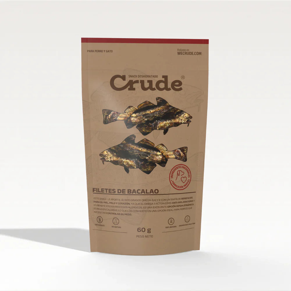 Filetes de bacalao 60 Gr CRUDE |Barf Canarias|