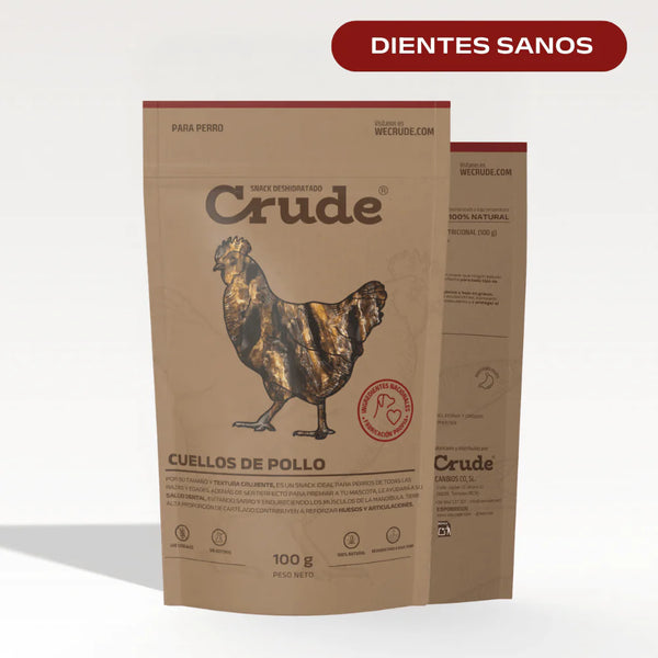 CRUDE CUELLOS DE POLLO DESHIDRATADOS PARA PERRO 100GR
