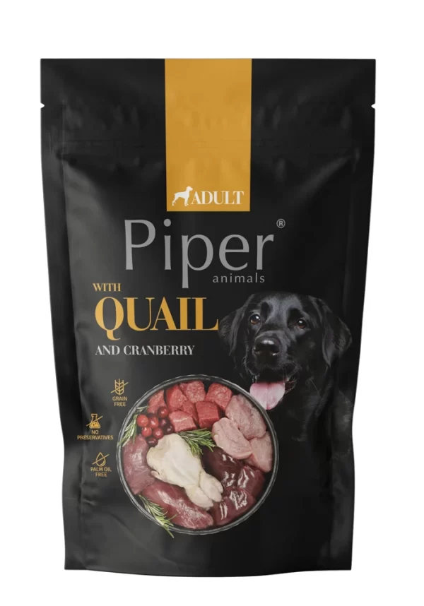 Piper pouch codorniz y arandanos 500gr |Barf Canarias|