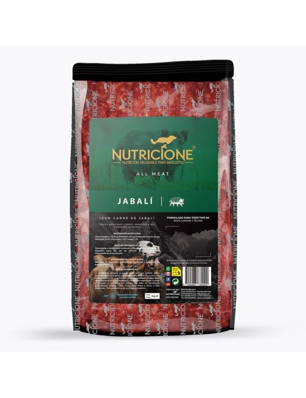 Nutricione todo carne JABALÍ 1Kg |Barf Canarias|