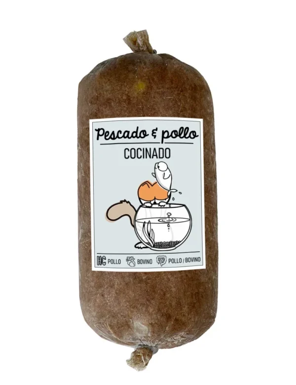 Gato, pescado y pollo cocinado 200gr |Barf Canarias|