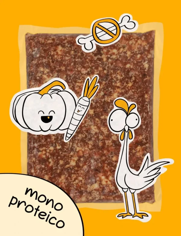 Pollo Sin Hueso con Calabaza cocinado guau and cat 500gr