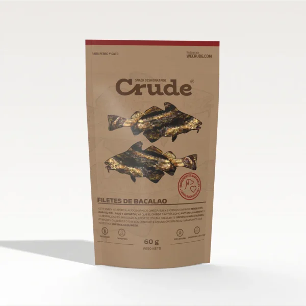 Filetes de bacalao 60 Gr CRUDE |Barf Canarias|