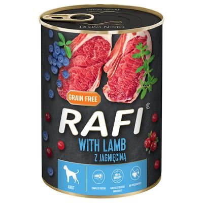 Latas Rafi sin cereales con cordero 400gr |Barf Canarias|