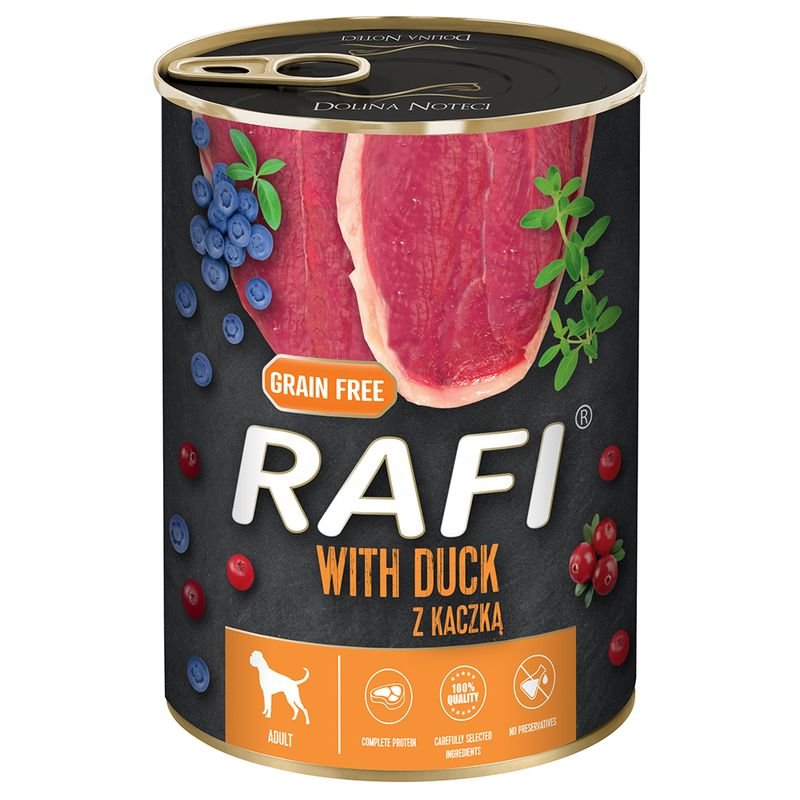 Latas Rafi sin cereales con pato 400gr |Barf Canarias|