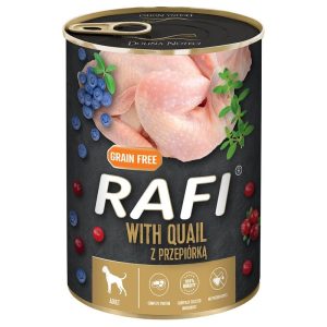 Latas Rafi sin cereales con Codorniz 400gr |Barf Canarias|
