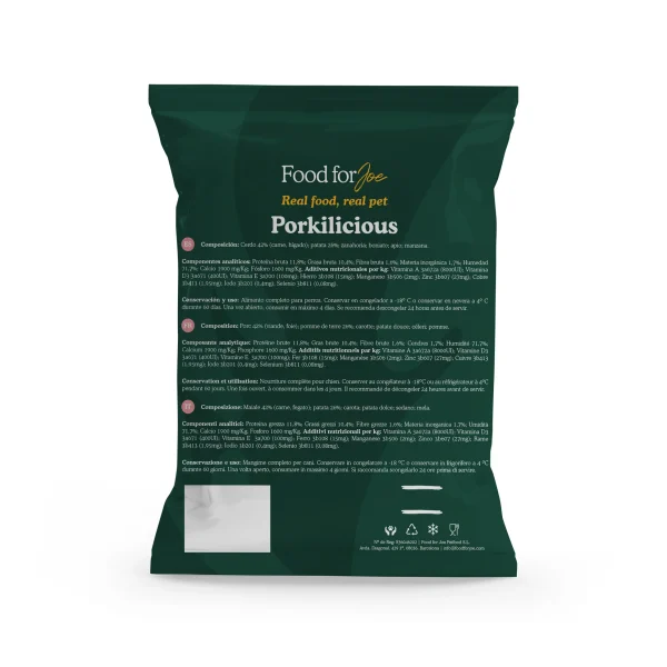Porkilicious - menú de cerdo para perros Food For Joe 400g - Imagen 5