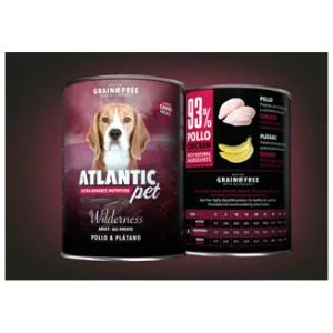Atlantic pet  pollo y platano 400gr |Barf Canarias|