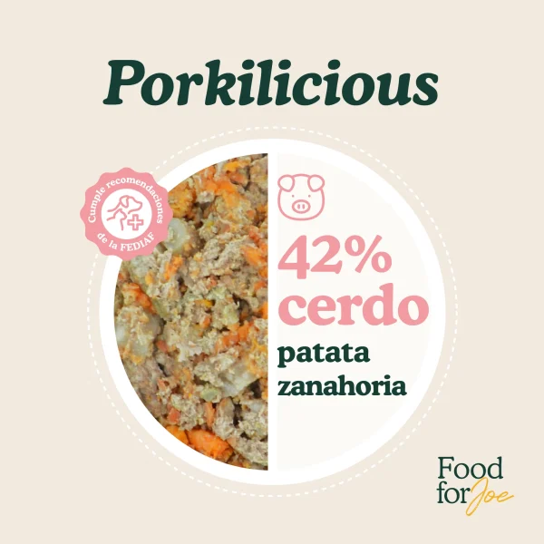 Porkilicious - menú de cerdo para perros Food For Joe 400g - Imagen 4