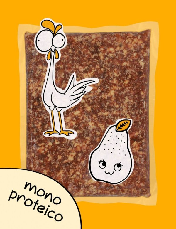 Pollo y pera CRUDO guau and cat 500gr |Barf Canarias|